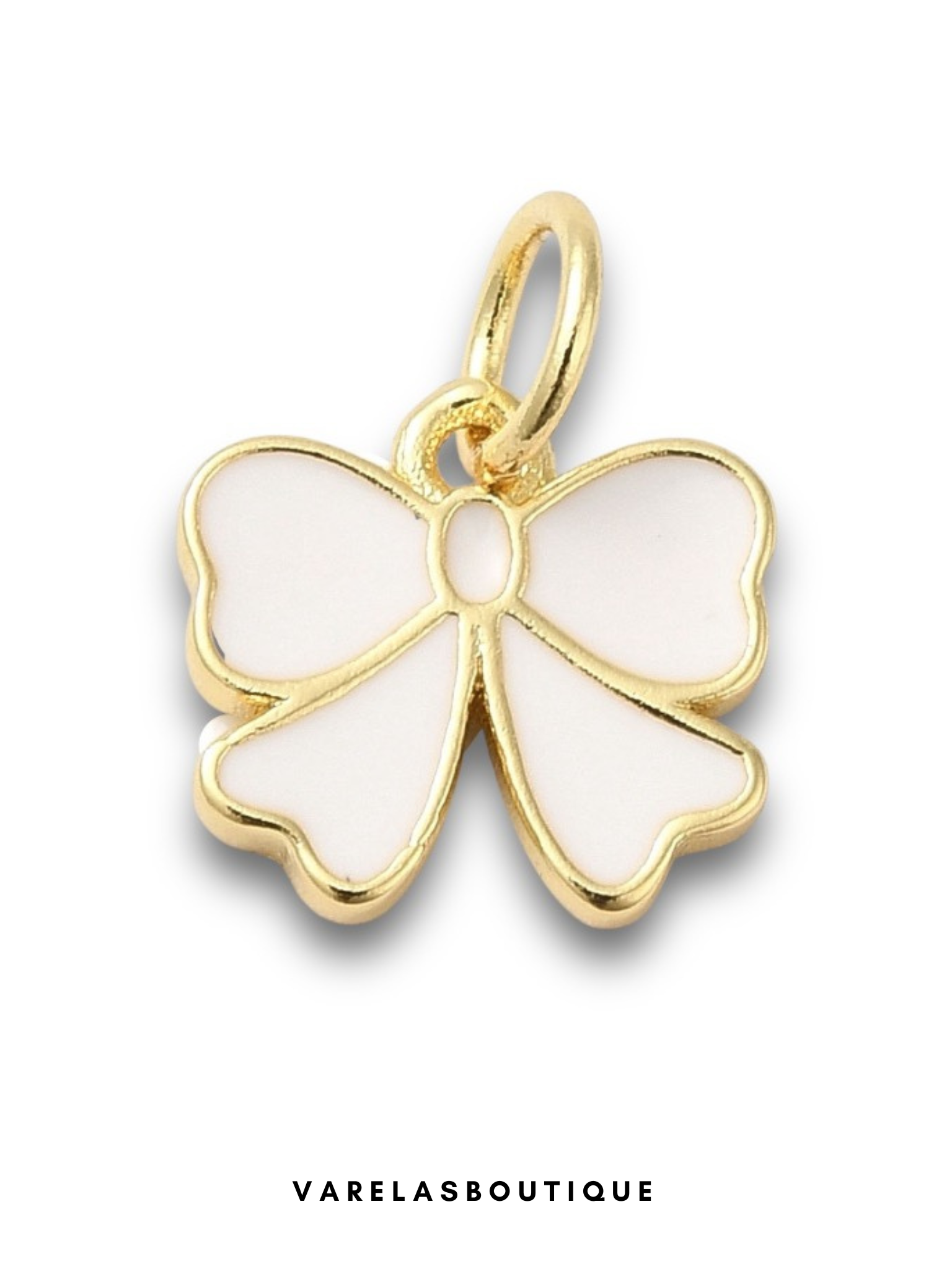 Sweete white bow charm