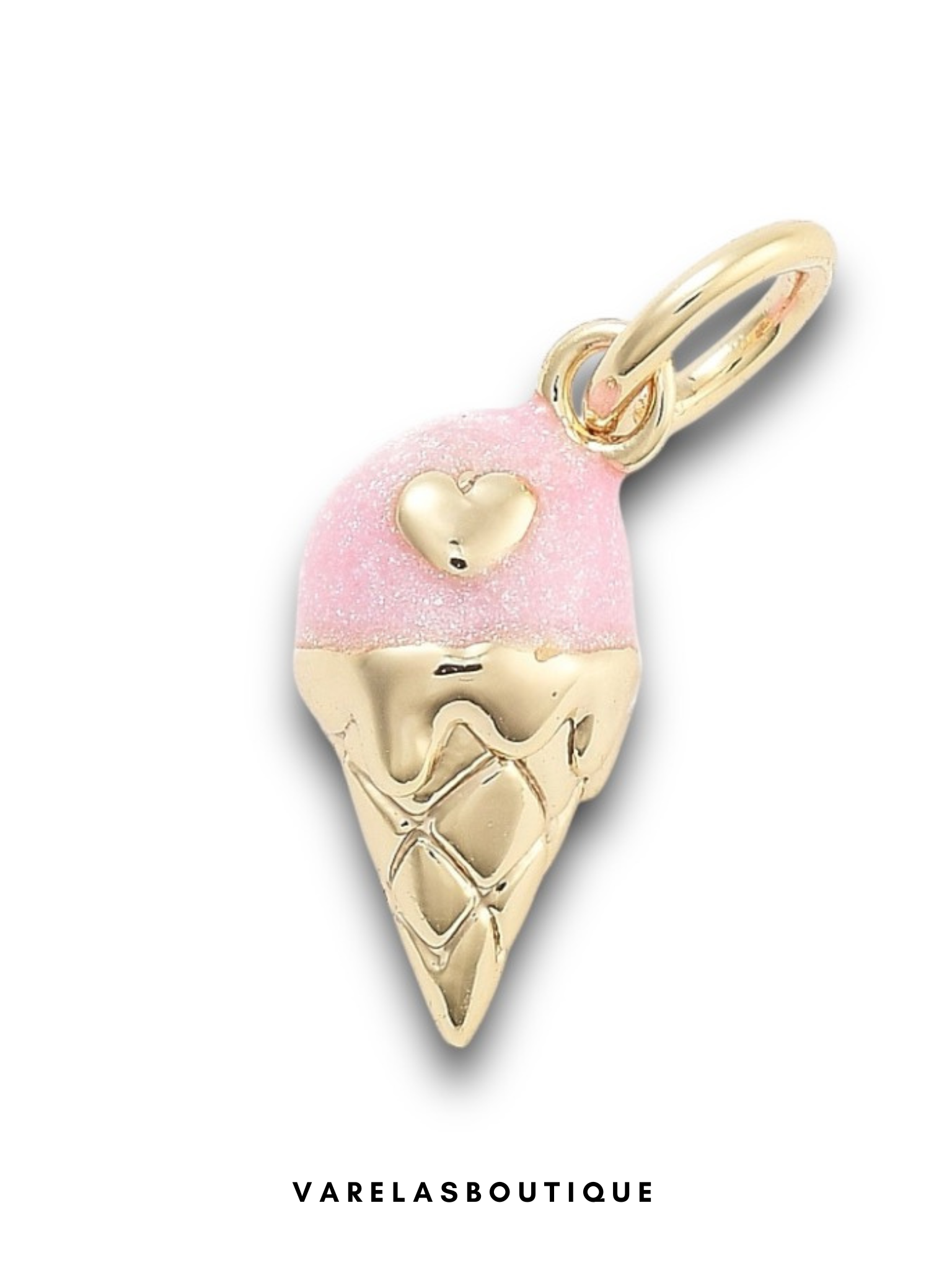 Pink ice cream charm